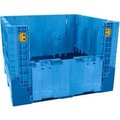 Akro-Mils Buckhorn BN4845342023000 Folding Bulk Shipping Container - 48"L x 45"W x 34"H, 2500 Lb. Cap. Blue BN4845342023000